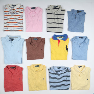 Polo mezza manica vintage Tommy Hifiger e Ralph Lauren Box da 80pz