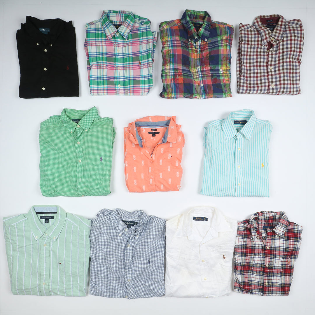 Camicie vintage Tommy Hifiger, Ralph Lauren, Lacoste.... Box da 47pz