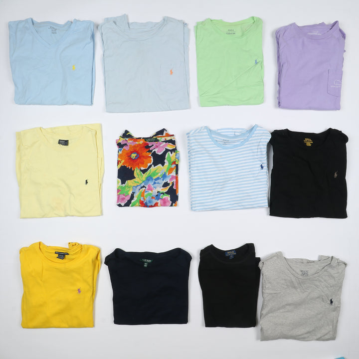 Stock Ralph Lauren, Tommy Hilfiger e Vineyard vine 54pz t-shirt vintage colorate