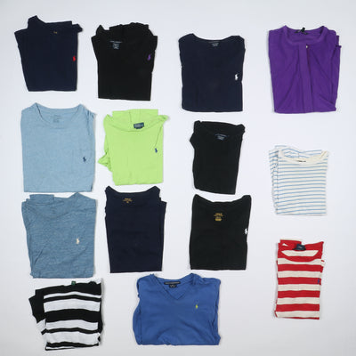 Stock Ralph Lauren, Tommy Hilfiger e Vineyard vine 54pz t-shirt vintage colorate