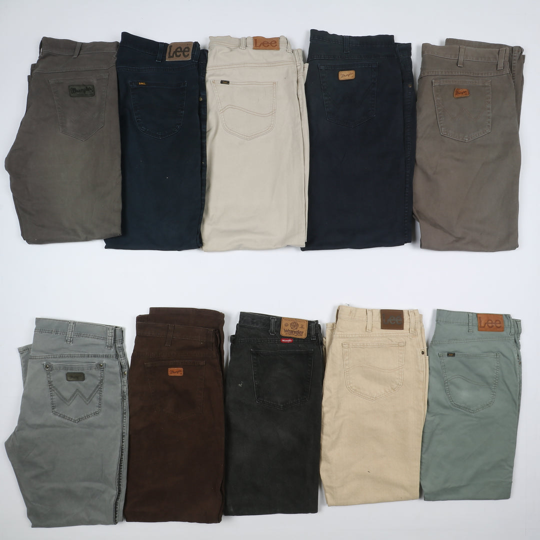 Lee e Wrangler colorati jeans vintage uomo donna stock da 44pz