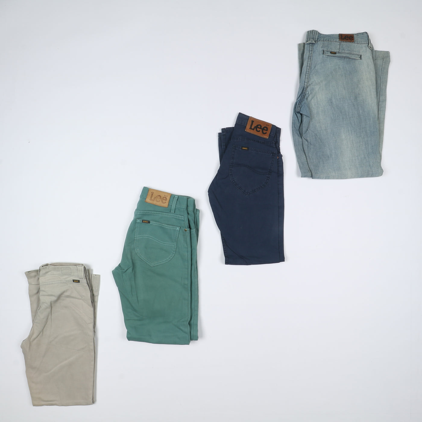 Lee e Wrangler colorati jeans vintage uomo donna stock da 44pz