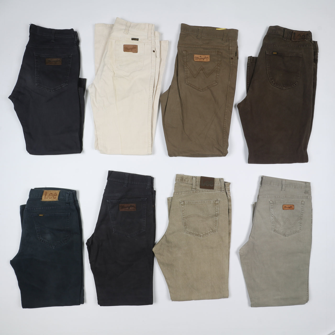 Lee e Wrangler colorati jeans vintage uomo donna stock da 44pz