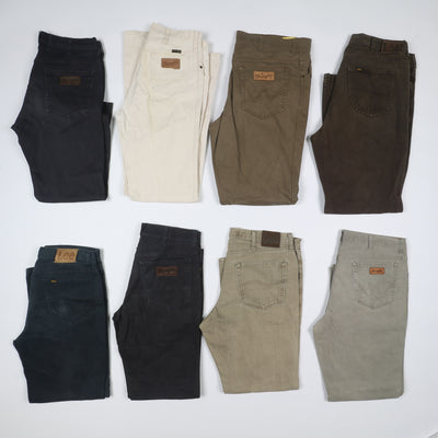 Lee e Wrangler colorati jeans vintage uomo donna stock da 44pz