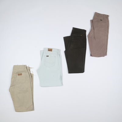 Lee e Wrangler colorati jeans vintage uomo donna stock da 44pz