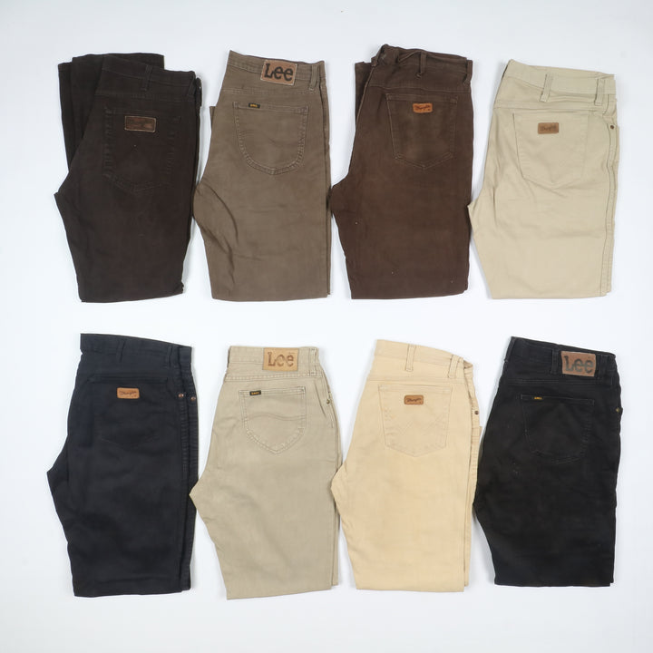 Lee e Wrangler colorati jeans vintage uomo donna stock da 44pz