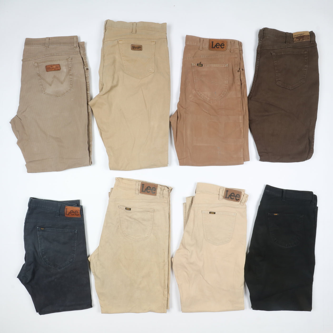 Lee e Wrangler colorati jeans vintage uomo donna stock da 44pz