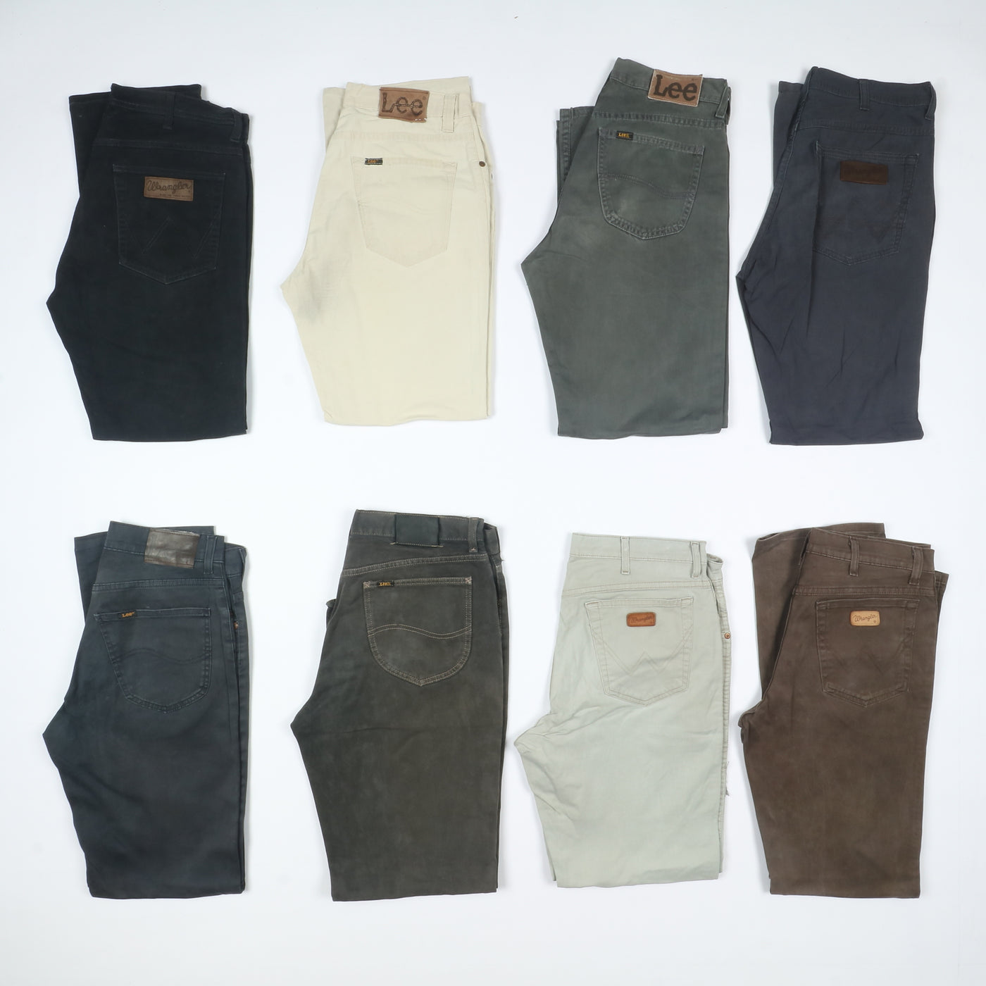 Lee e Wrangler colorati jeans vintage uomo donna stock da 44pz