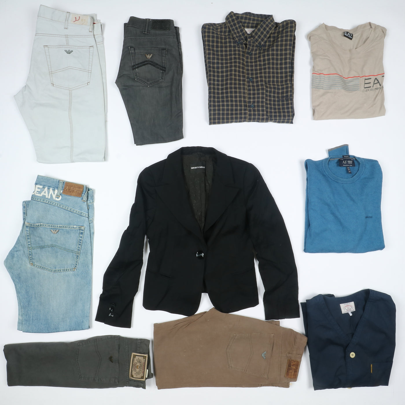 Armani Stock 31kg - 77pz misto uomo donna abbigliamento vintage firmato