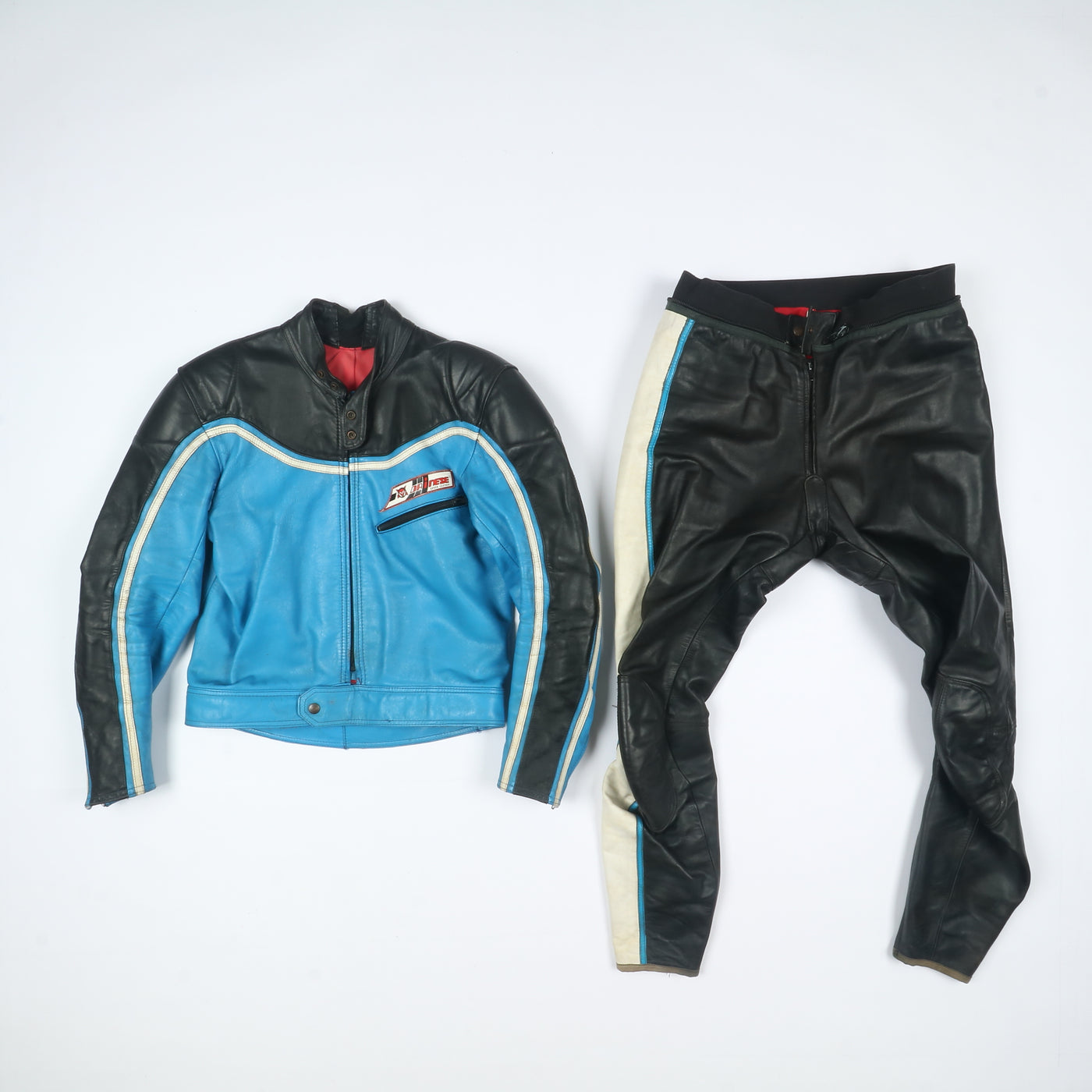 Tute vintage in pelle da moto box 5 pz uomo / donna Dainese, Harro, IXS... anni 60/70/80