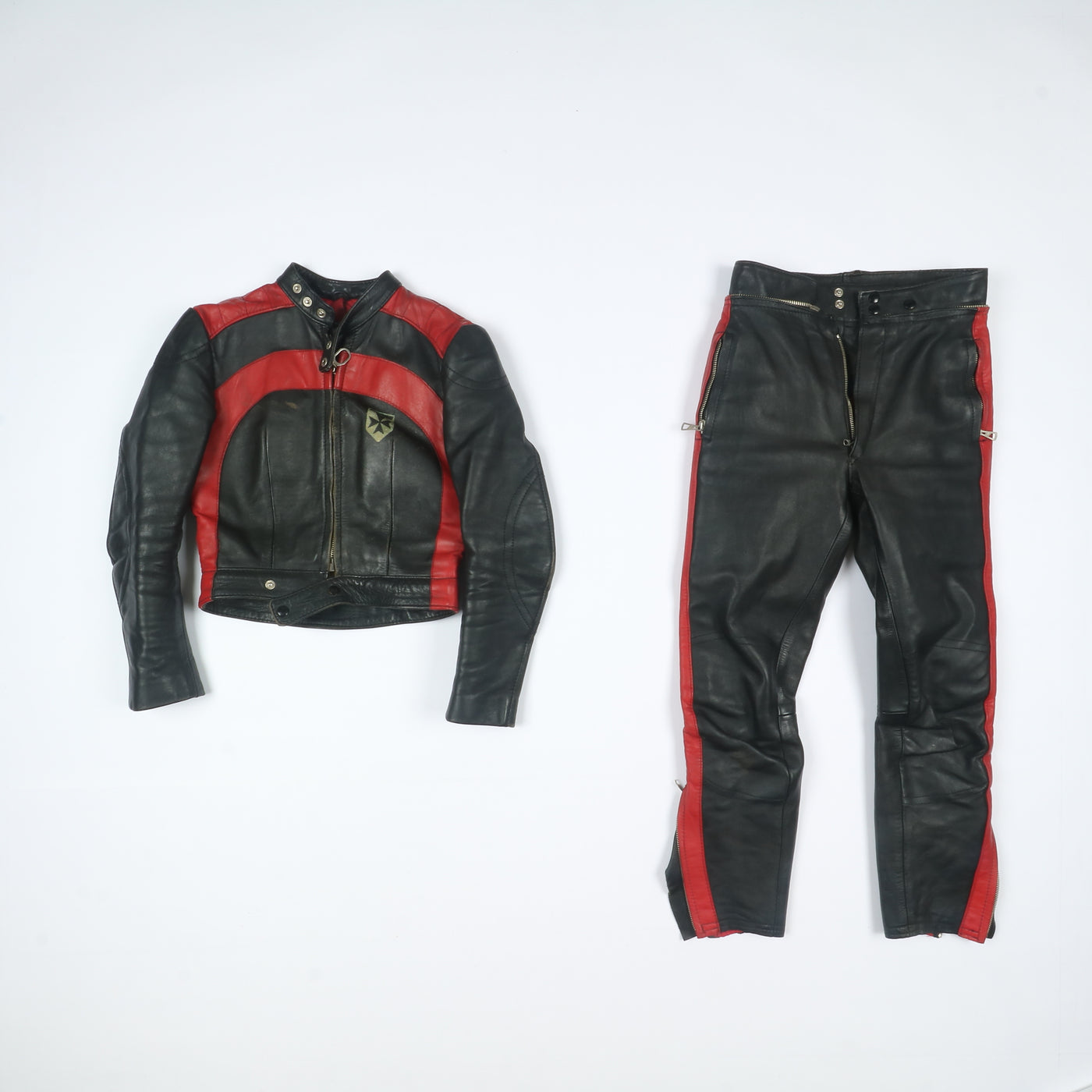 Tute vintage in pelle da moto box 5 pz uomo / donna Dainese, Harro, IXS... anni 60/70/80