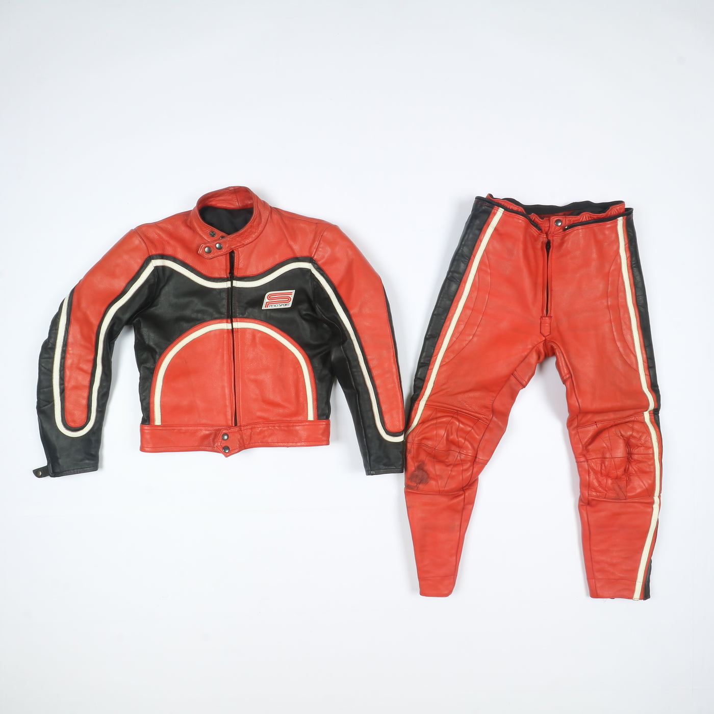 Tute vintage in pelle da moto box 5 pz uomo / donna Dainese, Harro, IXS... anni 60/70/80