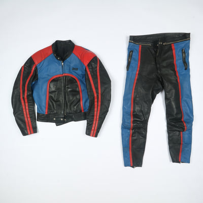 Tute vintage in pelle da moto box 4 pz uomo / donna