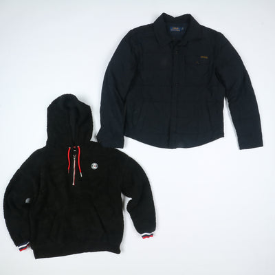 Tommy Hilfiger, Lacoste e Ralph Lauren Stock 15pz giacche e pile uomo donna