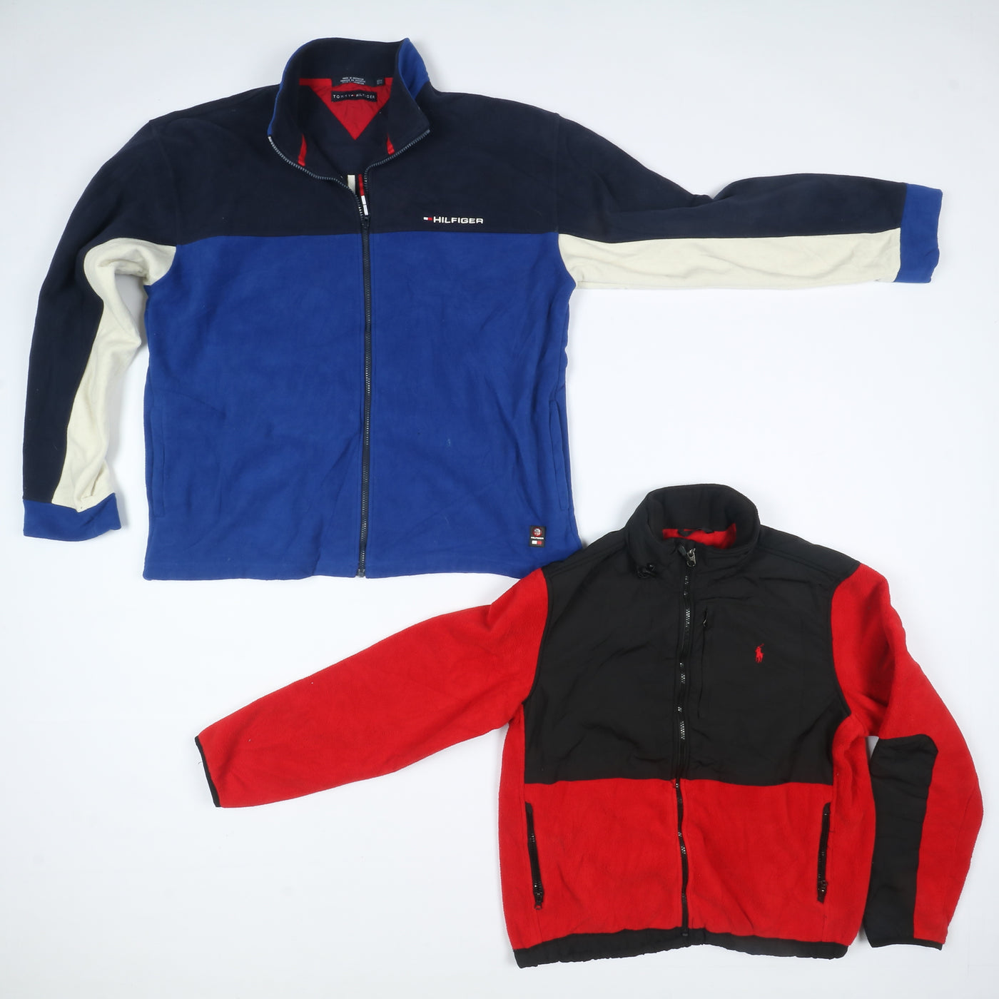 Tommy Hilfiger, Lacoste e Ralph Lauren Stock 15pz giacche e pile uomo donna