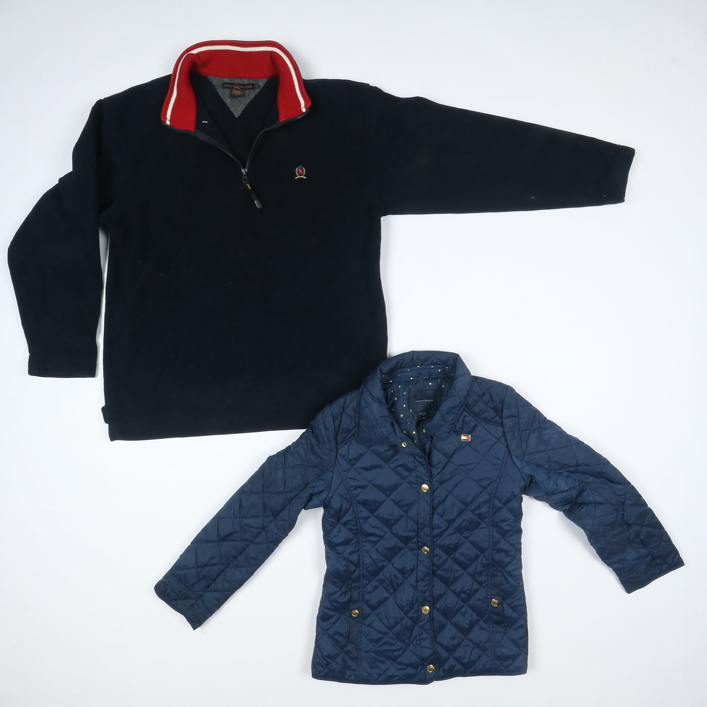 Tommy Hilfiger, Lacoste e Ralph Lauren Stock 15pz giacche e pile uomo donna