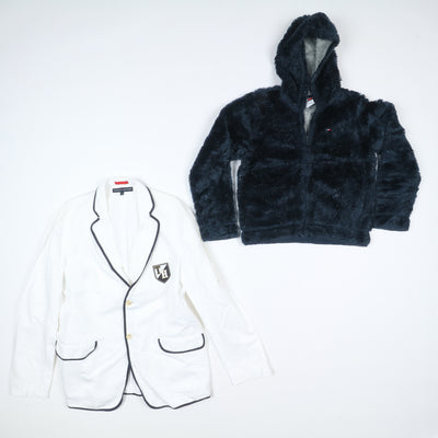 Tommy Hilfiger, Lacoste e Ralph Lauren Stock 15pz giacche e pile uomo donna