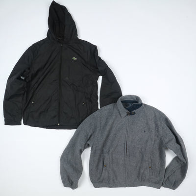 Tommy Hilfiger, Lacoste e Ralph Lauren Stock 15pz giacche e pile uomo donna