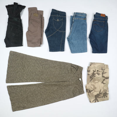 Pantaloni Donna Jeans firmati e vintage stock 61 pz Hollister, Dondup, CK, La Martina ...