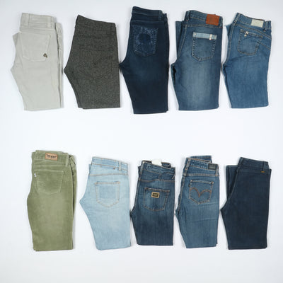 Pantaloni Donna Jeans firmati e vintage stock 61 pz Hollister, Dondup, CK, La Martina ...