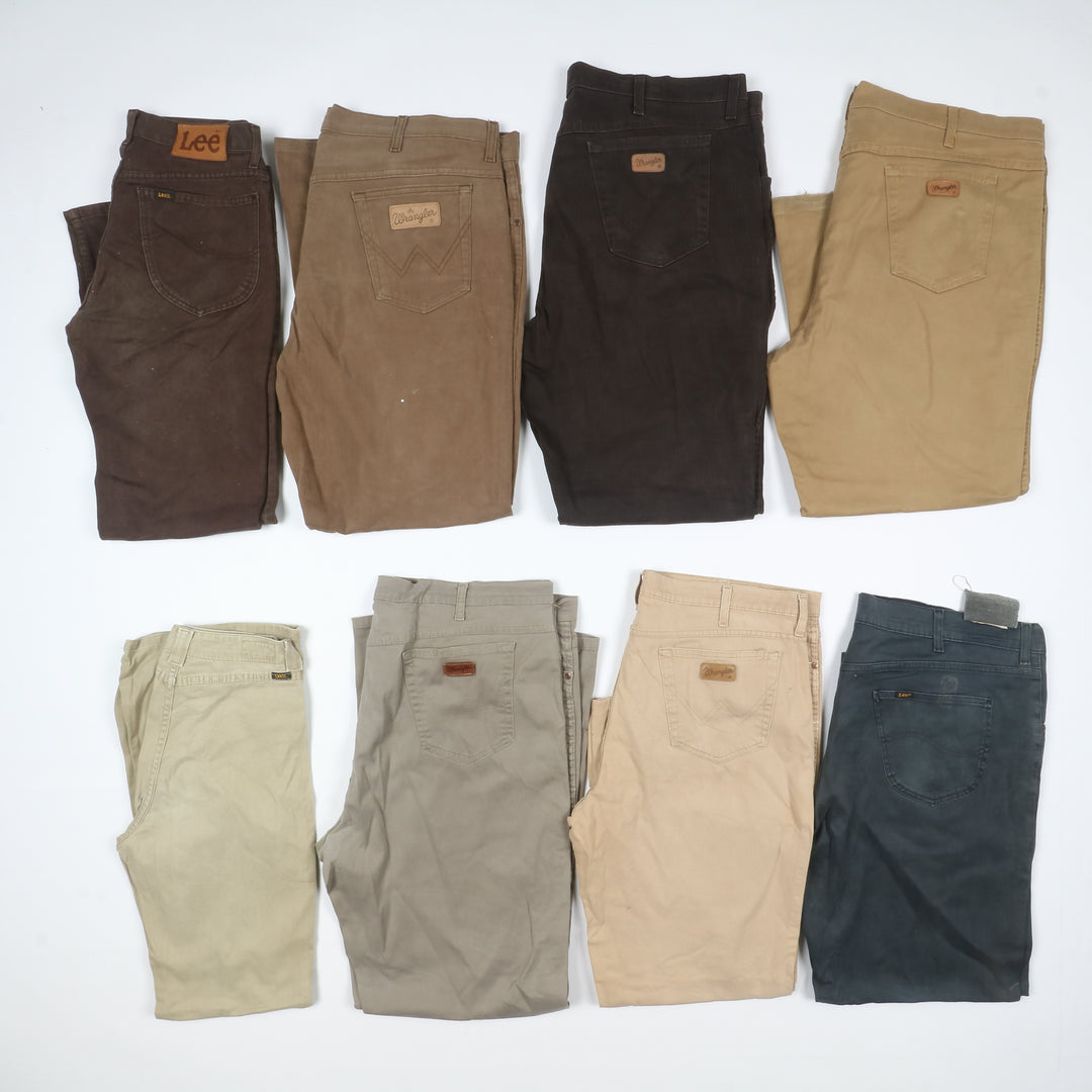 Lee e Wrangler colorati jeans vintage uomo donna stock da 44pz