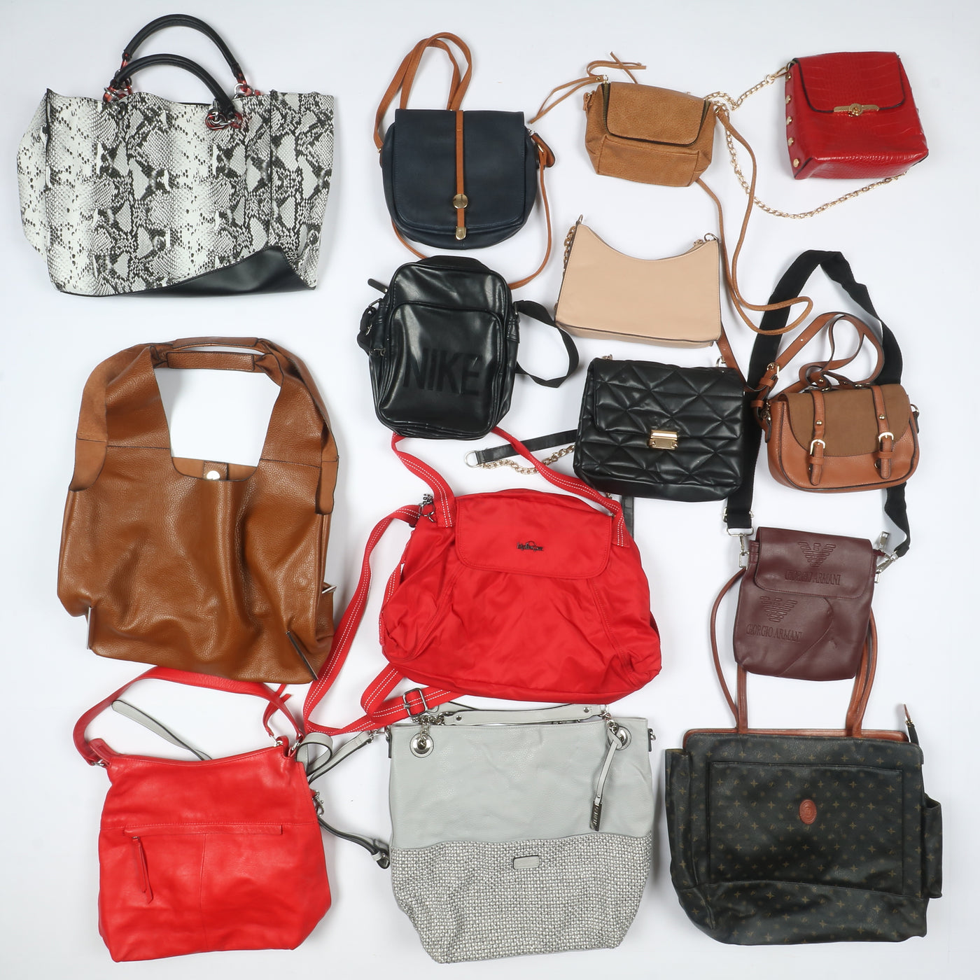 Stock lotto borse e borsette crema vintage 28kg - 54pz misto uomo donna