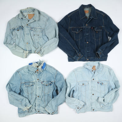 Levi's Giacche jeans vintage uomo donna 19pz anni 80/90/2000
