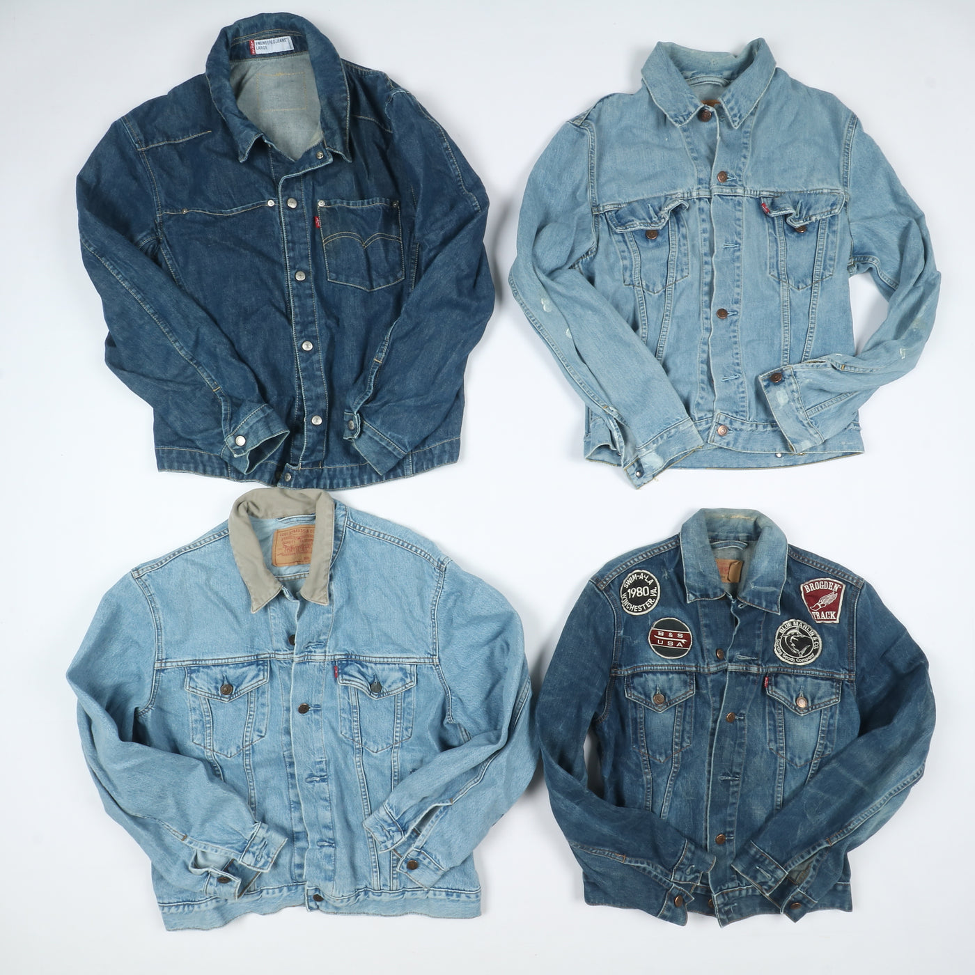 Levi's Giacche jeans vintage uomo donna 19pz anni 80/90/2000