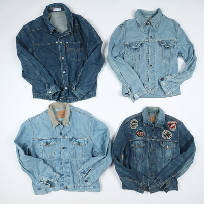 Levi's Giacche jeans vintage uomo donna 19pz anni 80/90/2000