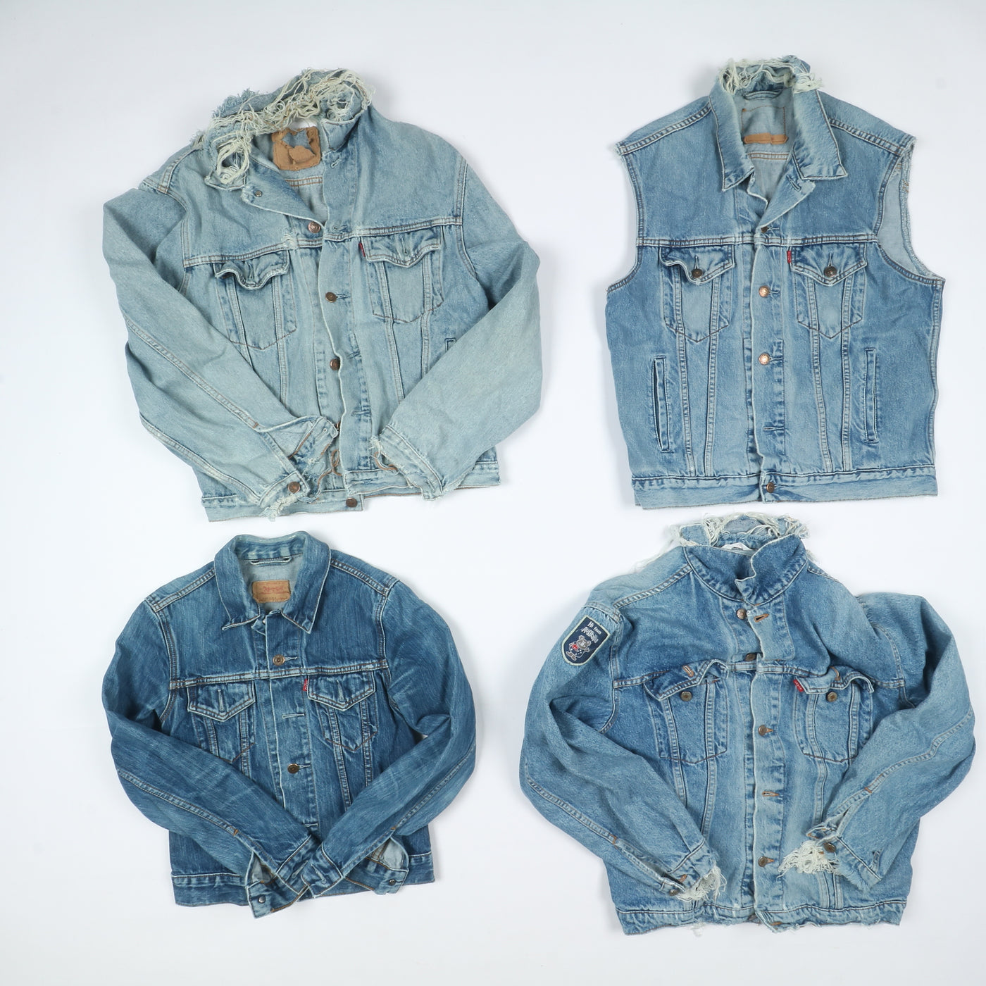 Levi's Giacche jeans vintage uomo donna 19pz anni 80/90/2000