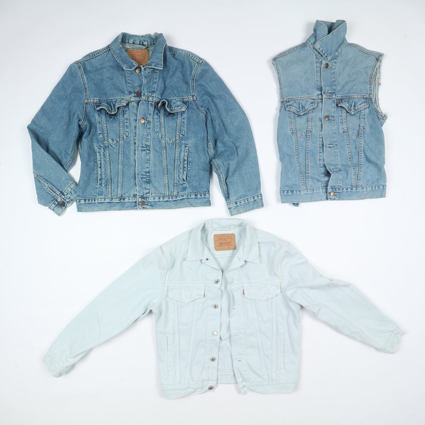 Levi's Giacche jeans vintage uomo donna 19pz anni 80/90/2000