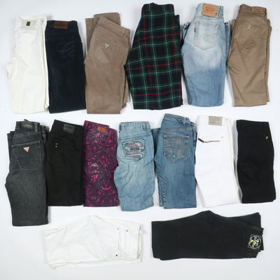 Pantaloni Donna Jeans firmati e vintage stock 43 pz Guess , Roy Roger's ....