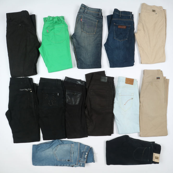 Pantaloni Donna Jeans firmati e vintage stock 43 pz Guess , Roy Roger's ....