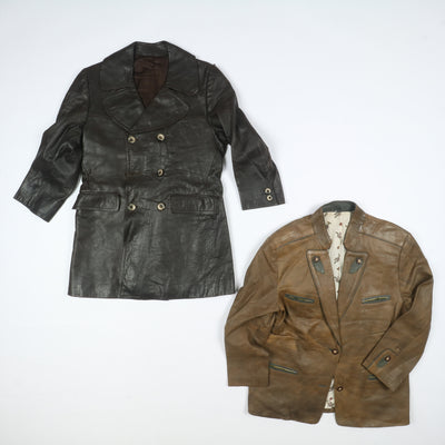 Giacche vintage in pelle Uomo / Donna 17 pz