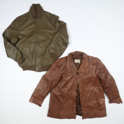 Giacche vintage in pelle Uomo / Donna 17 pz