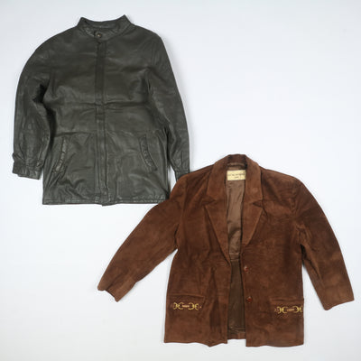 Giacche vintage in pelle Uomo / Donna 17 pz