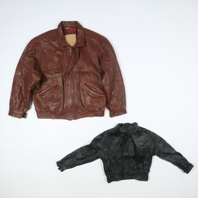 Giacche vintage in pelle Uomo / Donna 17 pz