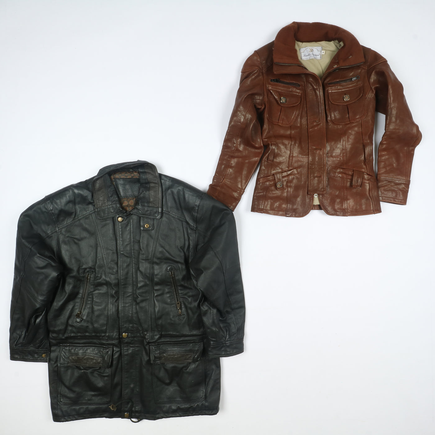 Giacche vintage in pelle Uomo / Donna 17 pz