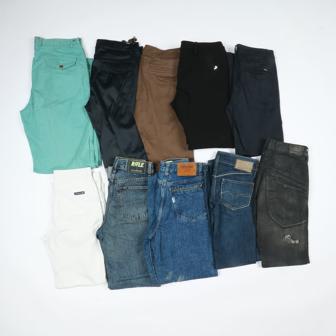 Pantaloni Donna Jeans firmati e vintage stock 50 pz Guess Cycle Levi's Rifle