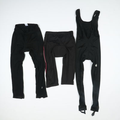 Stock 20kg pantaloncini, pantaloni e tute vintage da ciclismo bici MTB circa 112pz